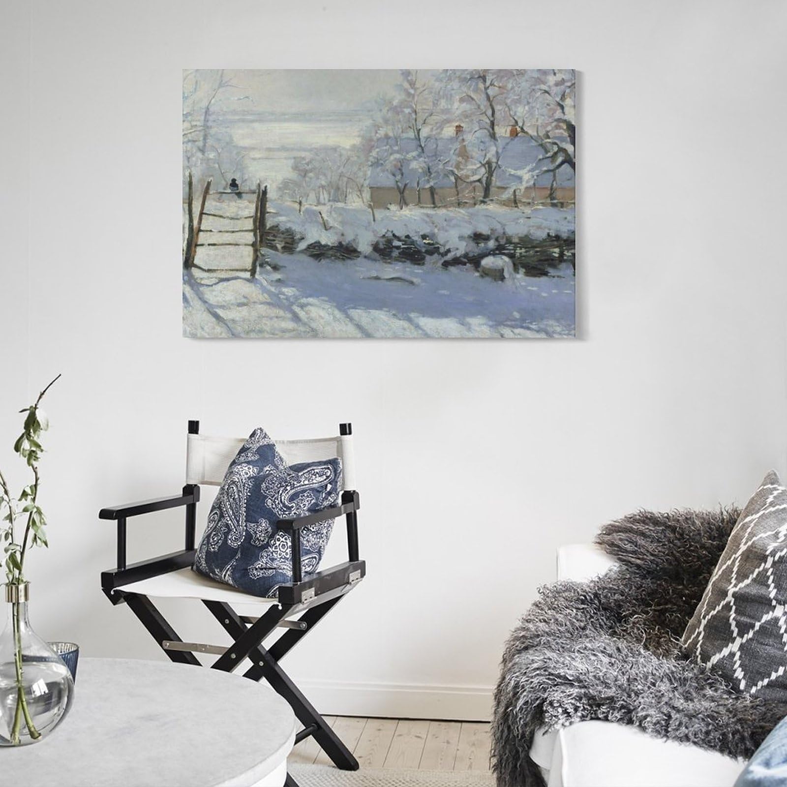 Amazon.co.jp: Claude Monetクロード・モネ《かささぎ》ポスター 印刷